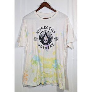 Rhinegeist Brewery Graphic T-shirt Tie Dye Cincinnati Men's Large Short Sleeve